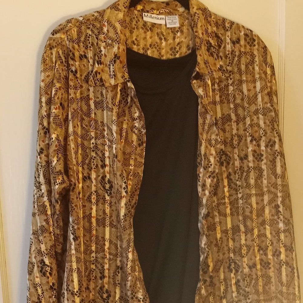 Millenium Brand Woman's Bouse/tank Combo Set - size 18